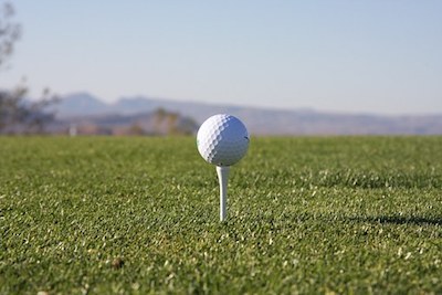 golf tee and ball
